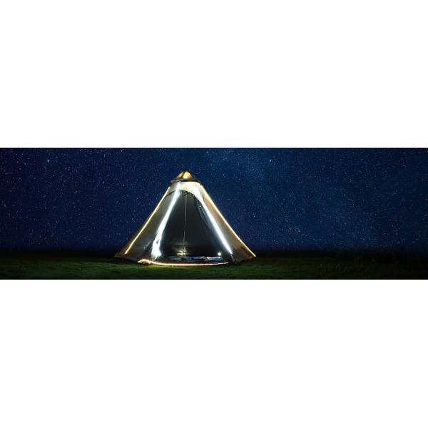 Outdoor Camping Retro Tent, Luxury Glamping Tent Waterproof Canvas Tents for Family Camping Outdoor Hunting Party