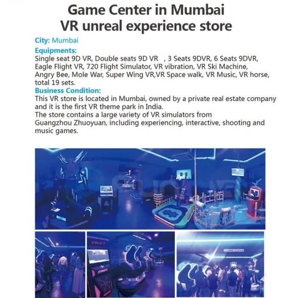 Blue Light 3 Square Mertre 9D Cinema Egg / 360 Degree Virtual Reality Machine