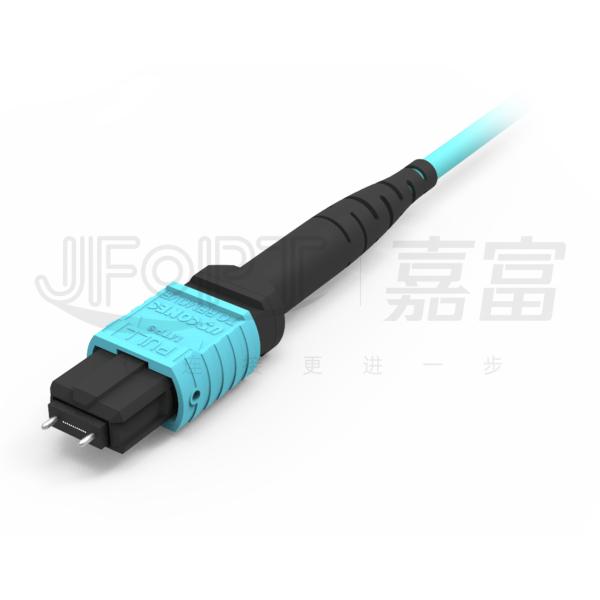 12 гибкий провод полярности b Aqua кабеля мультимодных 50/125 3.0mm LSZH хобота ядра MPO