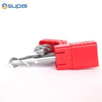 fraise en bout solide de nez de boule du carbure 2Flute non-enduite pour l'aluminium