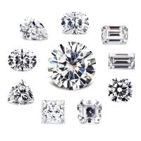 Certificat GRA coupé Moissanite blanche Diamant Princesse ovale Poire Asscher Radiant Émeraude coupé en moissanite VVS