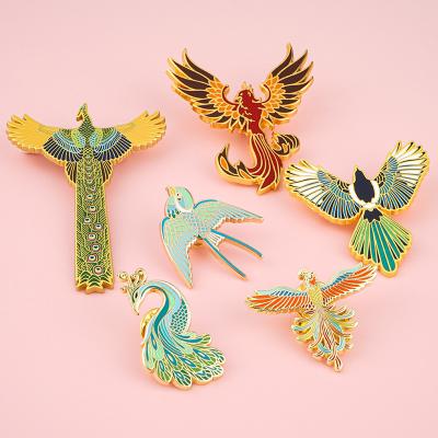 Die Struck Enamel Process Metal Pin Badge Design Animal Lapel Pin for Customized Style