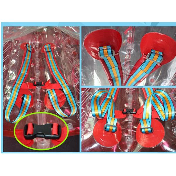 Half Color Tpu Inflatable Human Sized Bubble Soccer Ball With Detachable Strap