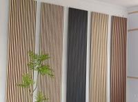 240 X 60 Cm Wood Slat Acoustic Panel Factory Producing Office Wall PET Sound Absorbing