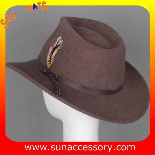 2050373 Sun Accessory customized  winter wool felt fashion style cowboy  hats  ,unisex hats and caps wholesaling