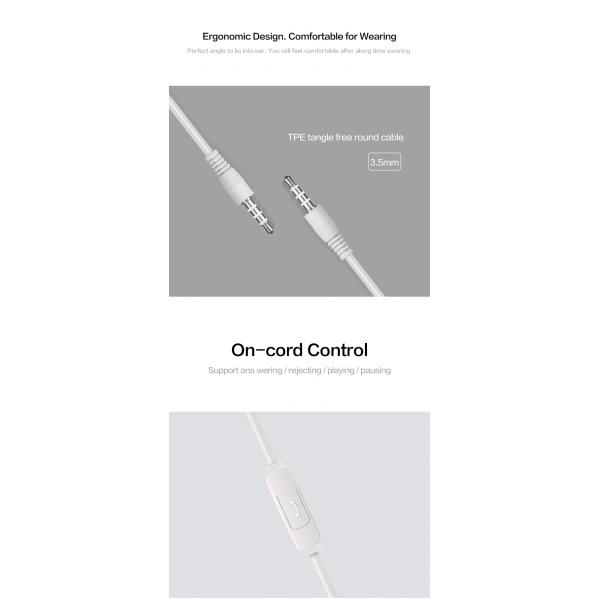 Light 8 Pin Wired In Ear Earphones Stereo Round Cable For IPhone