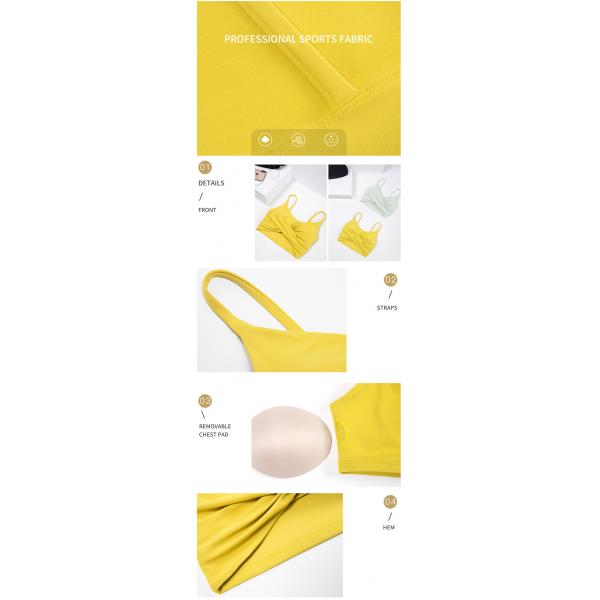 Подрезанный Strappy Activewear йоги бюстгальтера 210gsm устанавливает высокий набор фитнеса талии