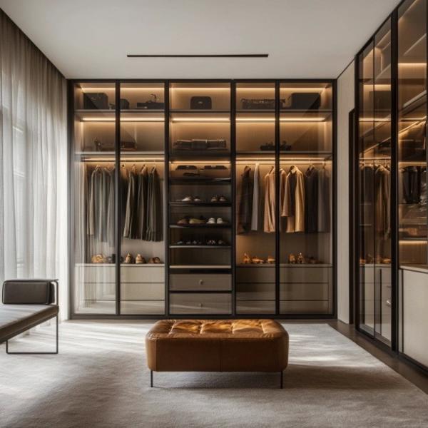 Extendable Wooden Wardrobe Furniture For Modern Bedroom Design In Foshan