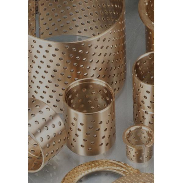 High Load Capacity Bronze Sleeve Bushings Made Of CuSn8 With Lubrication Indents