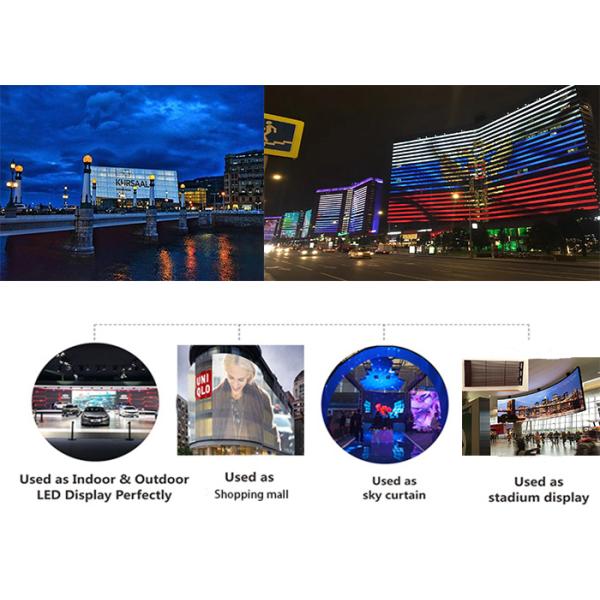 Energy Saving HD LED Display Outdoor Curtain Transparant Panel Adopting MBI 5124