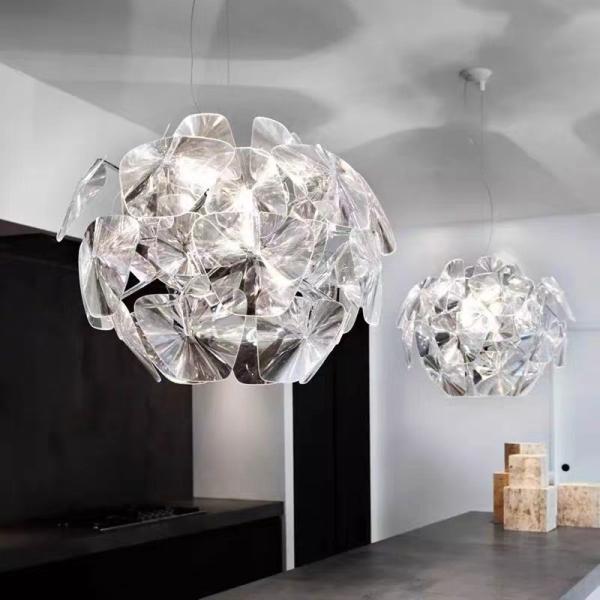 Nordic PVC Lamps Villa Living Room Decorative Flower Creative Art Pendant Lighting