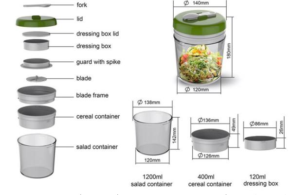 FBT121903 for wholesales 9 in 1 super worth salad bowl set