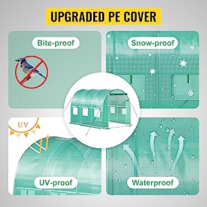 Heavy-Duty Poly Balcony Large Walk In Tunnel Plastic Greenhouse Tent For Winter Indoor Garden Winter PVC Mini