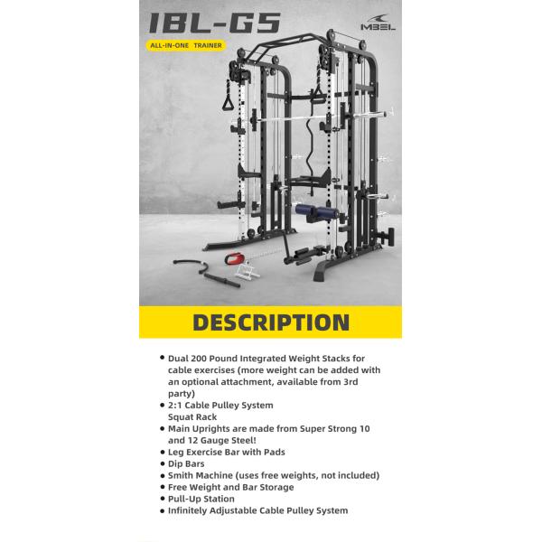Modern Body Building Fitness Equipment 2022 Design All in One Trainer for Home Training