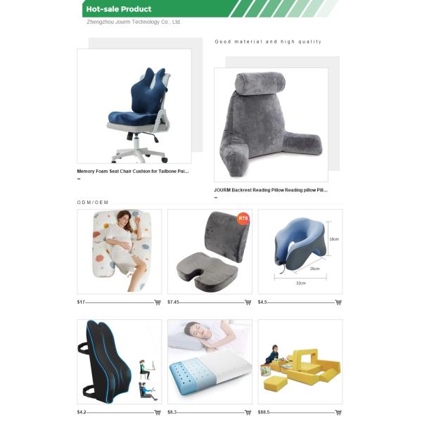 6PCS Orthopedic Bed Wedge Pillow Set for Adults 2-2.5 kg Body Support 100% Polyester Memory Foam Velour BLA