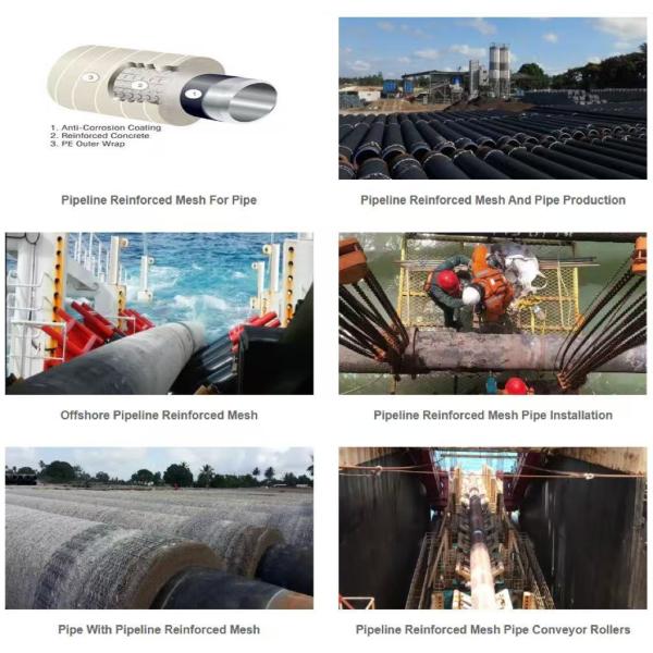 Durable 2.0mm Welded Galvanized Wire Pipeline Reinforced Mesh For Oil And Gas