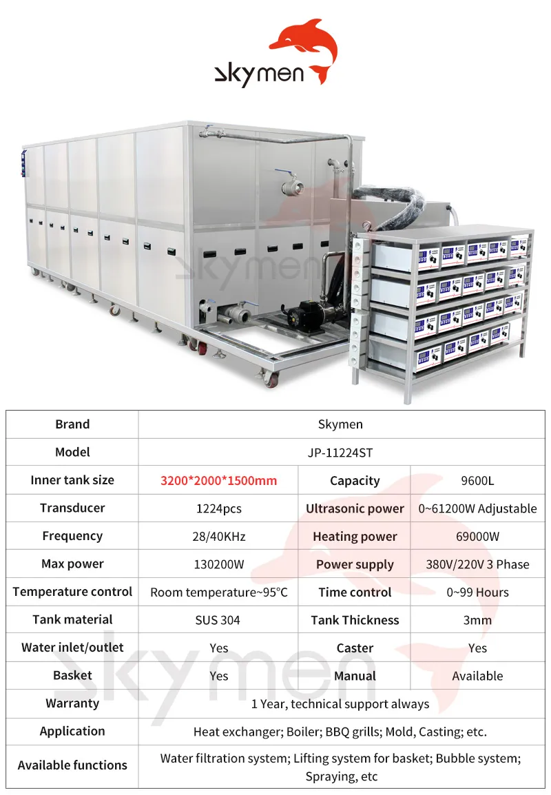 10000L Industrial Ultrasonic Cleaner 40kHz for Ceramic Filter Membrane