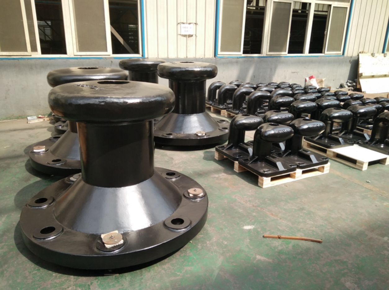 Bolardo marino de acero fundido/hierro fundido para delfines de atraque para puertos, soluciones de amarre marino