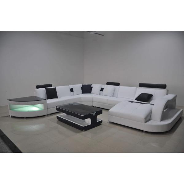Antiguidade régia Sofa Bed Sectional de couro de reclinação da elegância da mobília feita sob encomenda do hotel de luxo