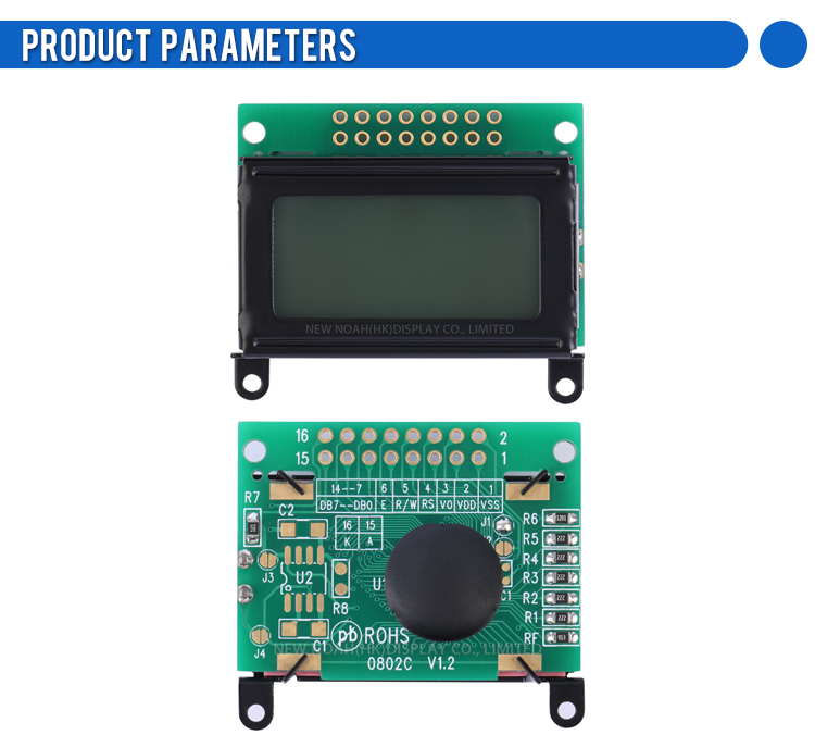 Gray Film 0802C Character LCD Module 0208 Ultra Small Size Module LCD Liquid Crystal Module