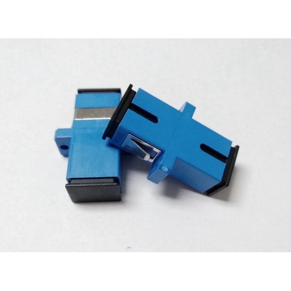 Simplex Single Mode Fiber Optic Connector Adapters Blue Rectangle Low Concentricity Error