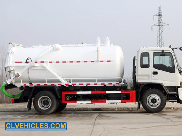 F Series FTR ISUZU Sewage Suction Truck 205hp 15000 Liters Cleaner