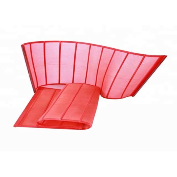 1040mm x 700mm Polyurethane Screen Mesh with 0.075mm - 1.5mm Hole Width and Red Color for Vibrating Screen Cloth