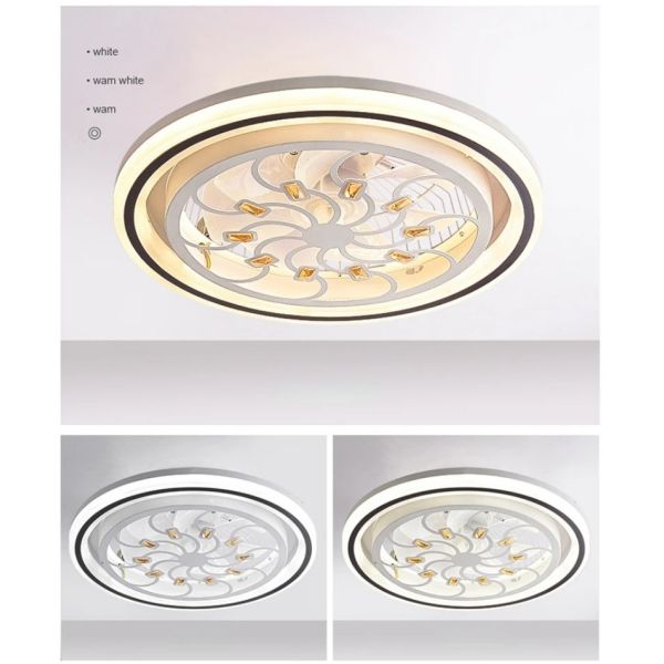 Restaurant Nordic Living Room Bedroom Ceiling Light 220V 110V Led Electric Fan Light (WH-CLL-68)
