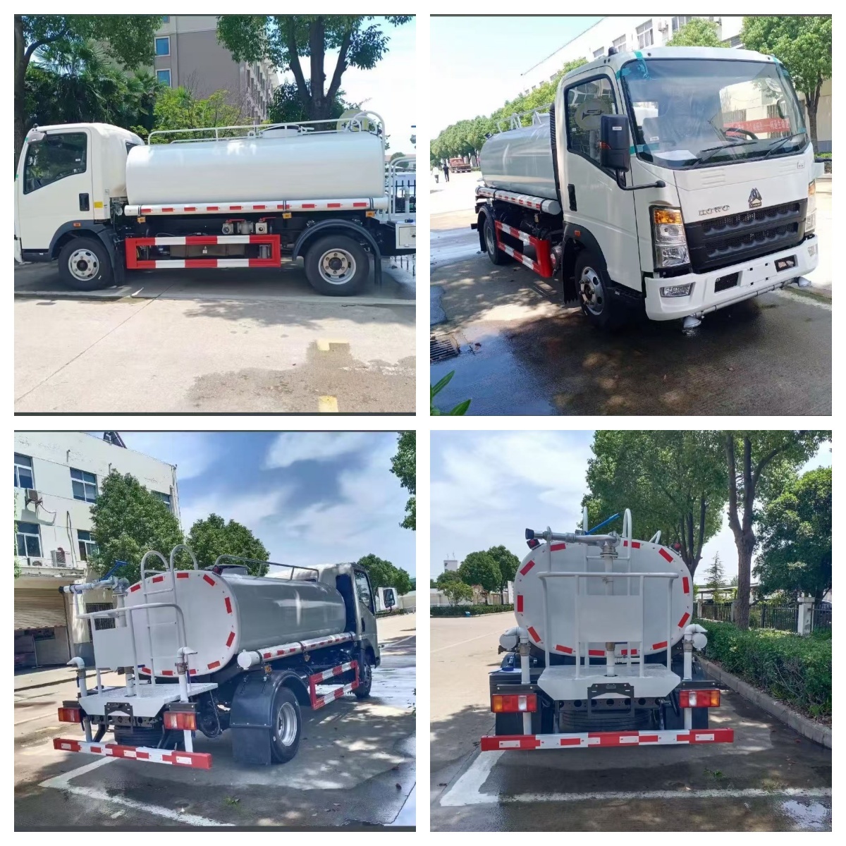 New Unused HOWO 4x2 Small Water Sprinkler Truck Municipal Cleaning Dust