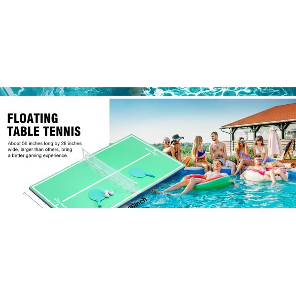 Outdoor Entertainment PingPong Table Pool Party Game with Floating Tray Table