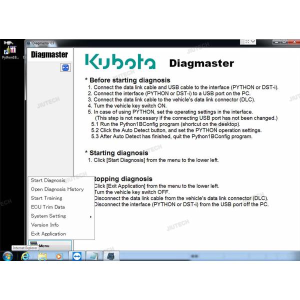 KUBOTA DIAGNOSTIC KIT для диагностики двигателя kubota kubota диагностический инструмент kubota diagmaster интерфейс kubota Python