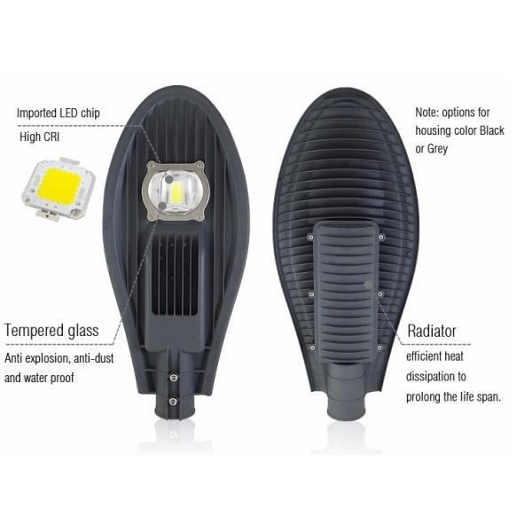 Dustproof Solar Led Parking Lot Lights High Power Efficient IP65 100W COB