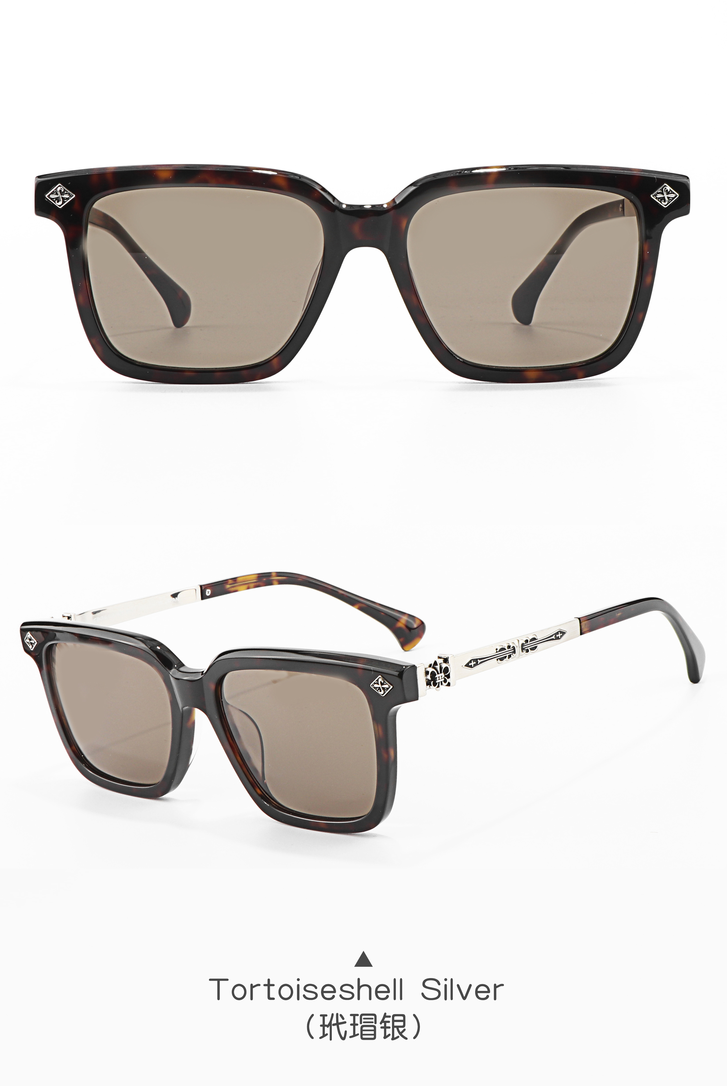 CHARMLIBRARY Hot Fashion Acetate Full Rim Sunglasses for Men Women Y2k 8284 Classic UV400 Travel Glasses for Outdoor Indoor Use