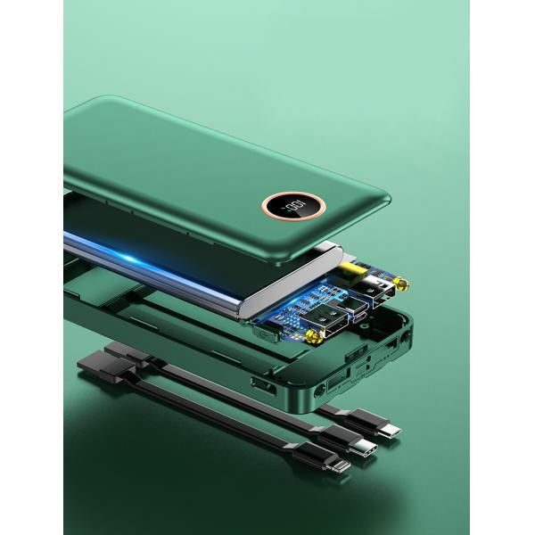 New Arrival Fast Charging Battery Display Power Bank Portable Mobile Phone Power Bank 10000mah With Charging Cable