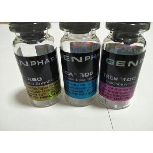 El diverso frasco de cristal de la GEN PHARMA 10ml etiqueta las etiquetas engomadas del frasco del laser de DECA/de la PRUEBA E 300