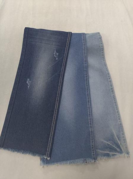 9.7oz Right Twill Style Pas d' étirement coton polyester viscose INDIGO 178-180cm Tissu en denim 12x12 JSD3227