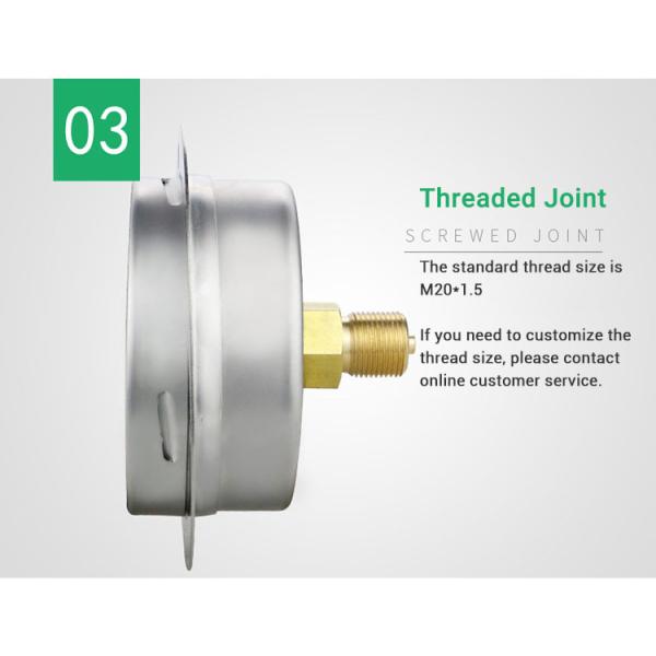 YE100ZTBF 16KPa All 304SS Stainless Steel Pressure Gauges for Micropressure Measurement