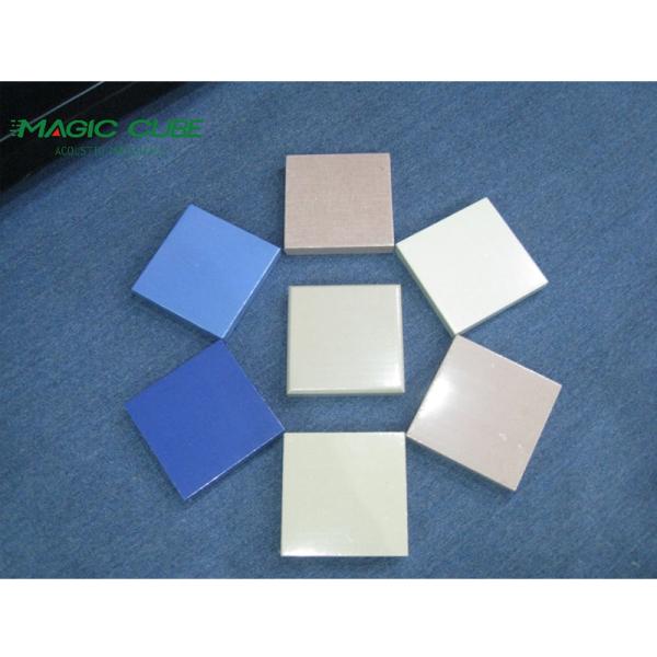 Glass Wool Fabric Wrapped Wall Panels Aluminium Frame For Fire Protection