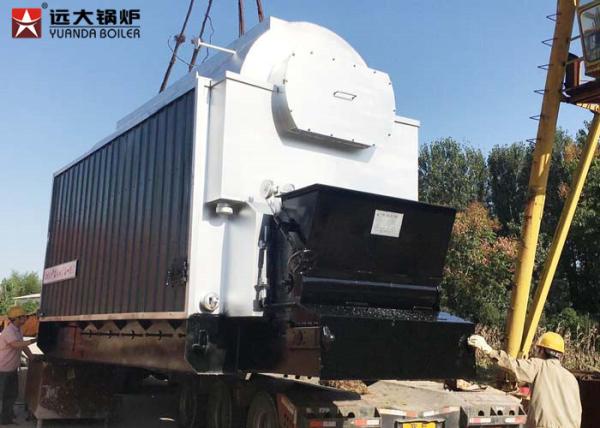 2 Ton Low Pressure Rice Husk Steam Boiler , Biomass Fuel Chain Grate Boiler
