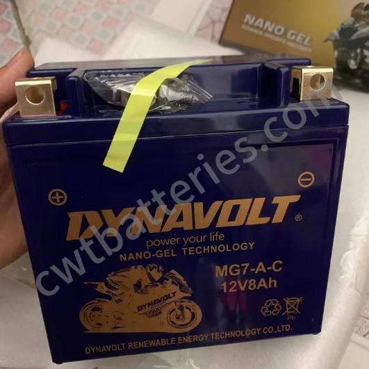 Dynavolt MG7-A-C Nano Gel Battery Motorbike Battery Replacement 12V 8Ah