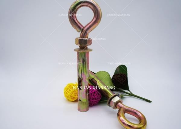 M6-M12 Sleeve Heavy Duty Eye Bolt Anchor , DIN BSW ANIS Standard Eye Hook Anchor Bolts