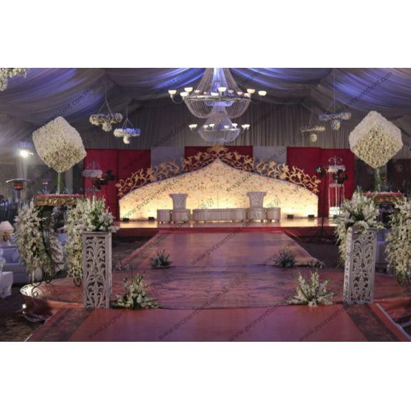Huge Wedding Event Tents 25 x 60m PVC Cover Fabric Church Windows Curtains Decoration