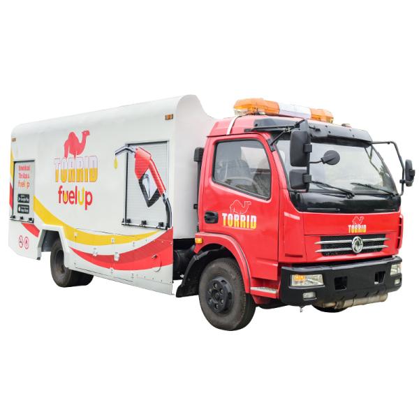 4-6L Engine Dongfeng Ghana Mobile 4X2 Fuel Oil Tanker Truck Dispenser Transport Vehicle