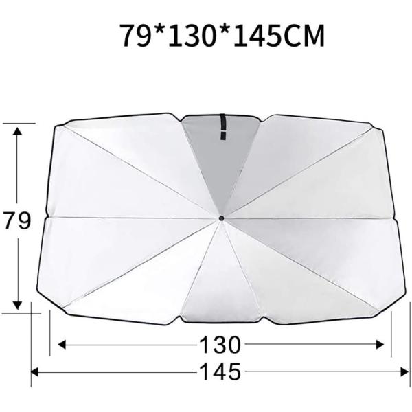 All in 1 Car Sun Shade Umbrella Fiberglass Ribs 3 Fold Parking Sunshade for Windshield