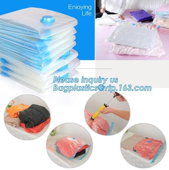 vacuum storage bag set, plastic nylon pe vac bag for travel,  clothes storage bags vacuum, bagplastics, bagease