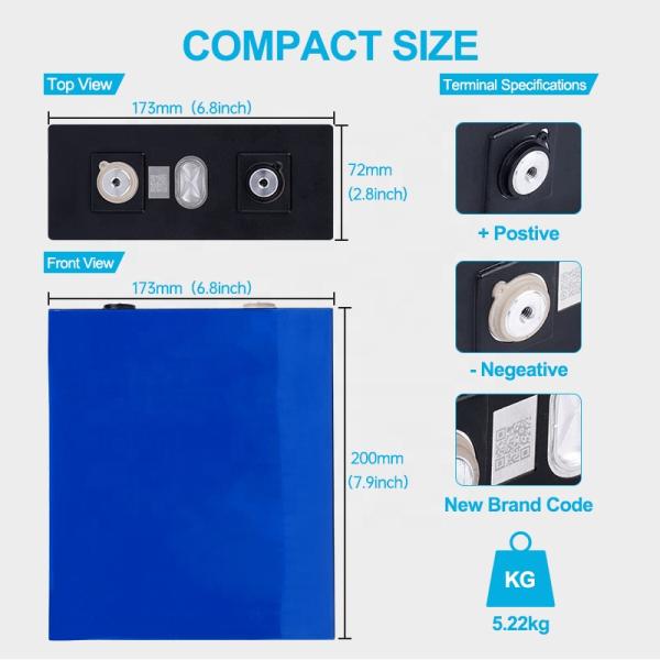 MSDS CE Custom Lithium Ion Battery Packs 280ah 3.2 V Lifepo4 Battery