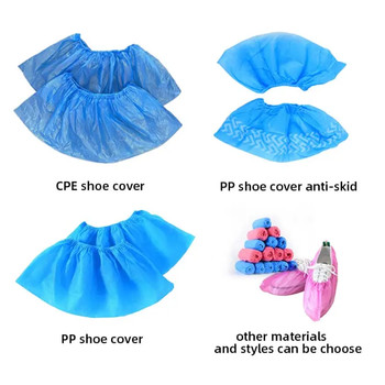 Disposable Shoe Covers Non-Skid Durable and Waterproof PP CPE Material Dustproof