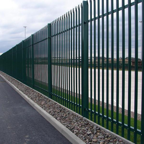 2.0mm 3.0mm Steelway Fence Secure Palisade Galvanised Metal Security Fencing