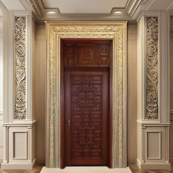 Customizable Modern Villa Doors Anti Theft Steel Luxury House Front Door