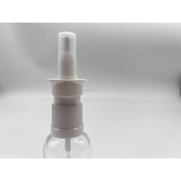 Pompe de pulvérisation nasale avec impression de logo personnalisée 18/410 18/415 avec col argenté brillant / doré